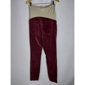 LOFT Burgundy Maternity Pants Solid Corduroy Women Size 6M